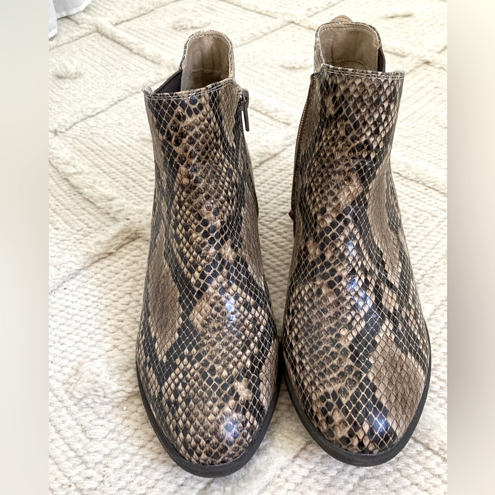 MIA Snakeskin booties size 8.5